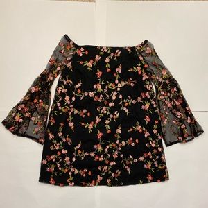 Oliviaceous Fancy Black Floral Dress (Small)